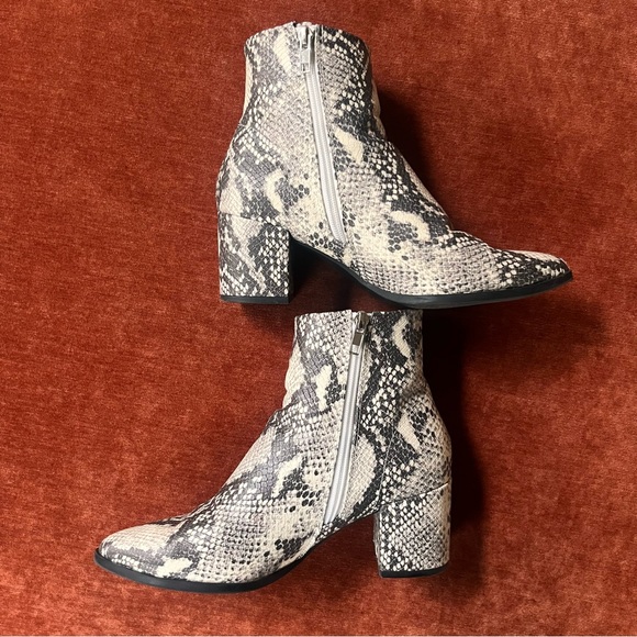 Steve Madden Snakeskin Ankle Boots - Picture 2 of 5